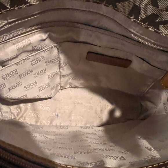 Michael Kors Tan and Brown Logo Tote - Picture 16 of 16